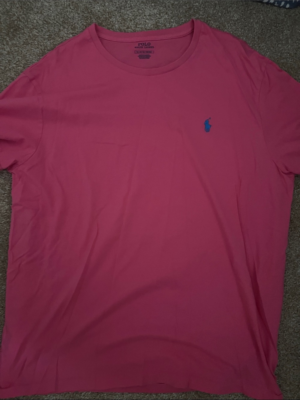 Polo by Ralph Lauren Pink Crew Neck Tee with Blue Pony